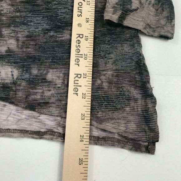 David Cline Womens Top Front Tie Dye Shirt 3/4 Sleeve Knit Pullover Gray S Small - Picture 6 of 11